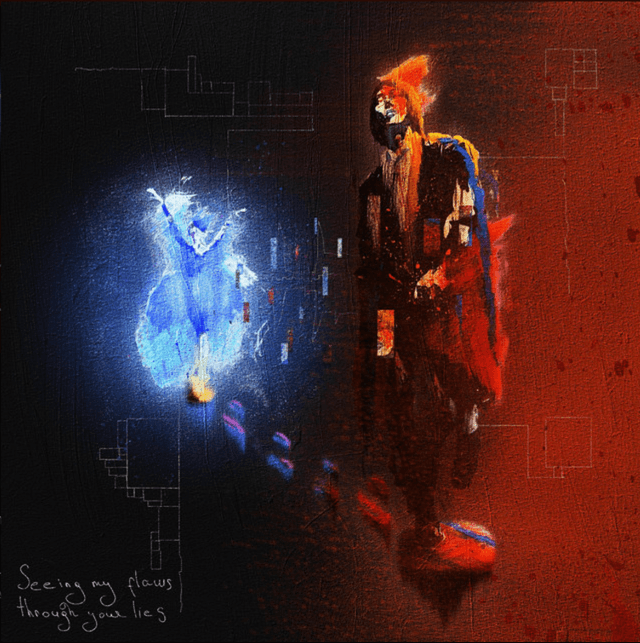 seeing my flaws through your lies cover